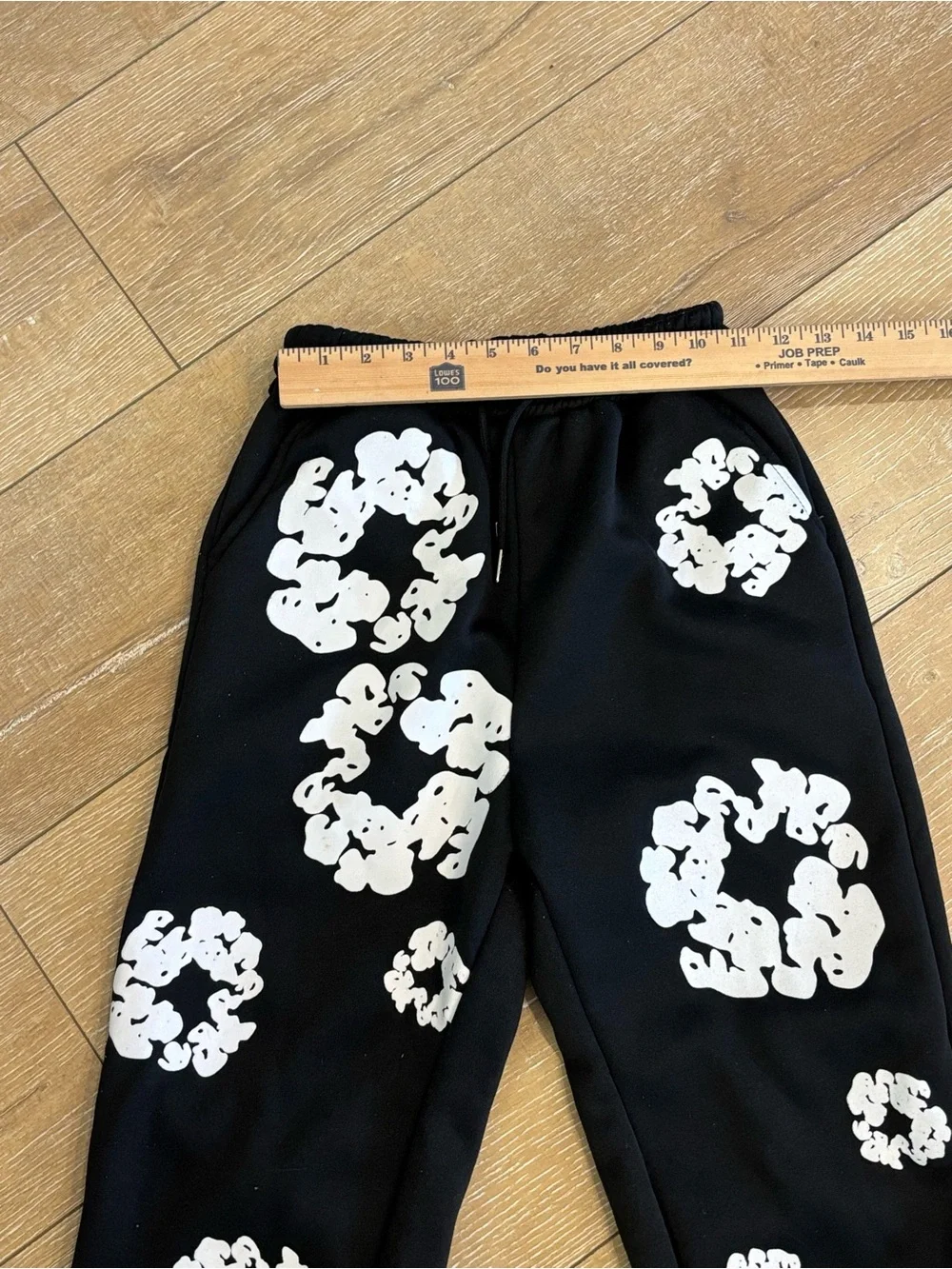 Black Graffiti Print Jogger Sweatpants Streetwear Unisex Y2K Wide Leg Lounge